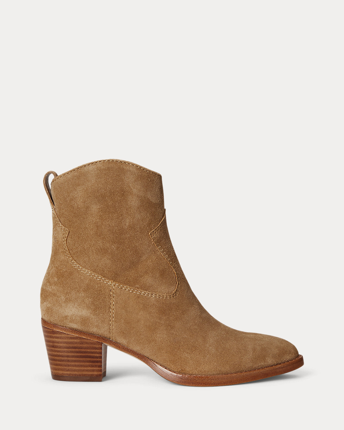 Ralph Lauren Harpher Suede Bootie Camel
