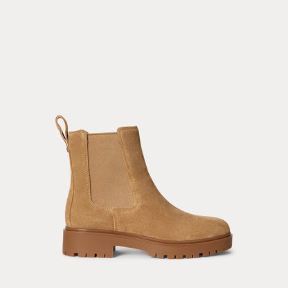 Ralph Lauren Allyson Suede Bootie Camel