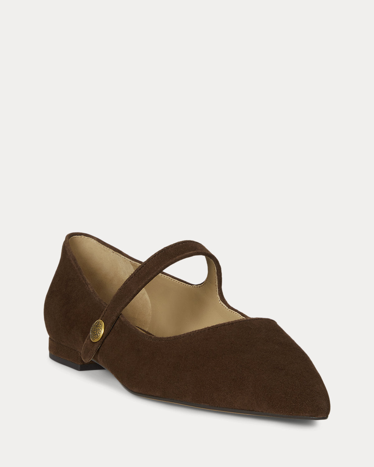Ralph Lauren Londyn Suede Mary Jane Dark Hickory