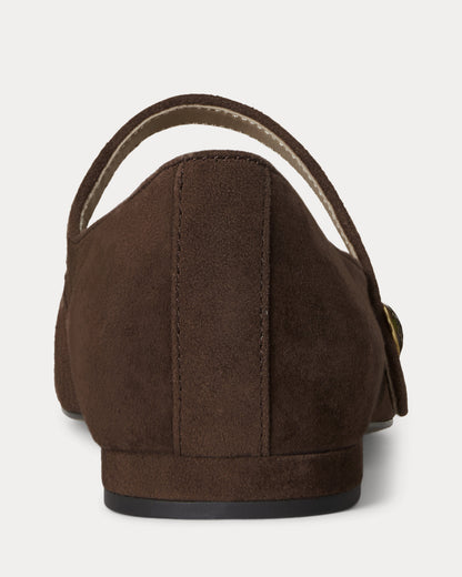 Ralph Lauren Londyn Suede Mary Jane Dark Hickory