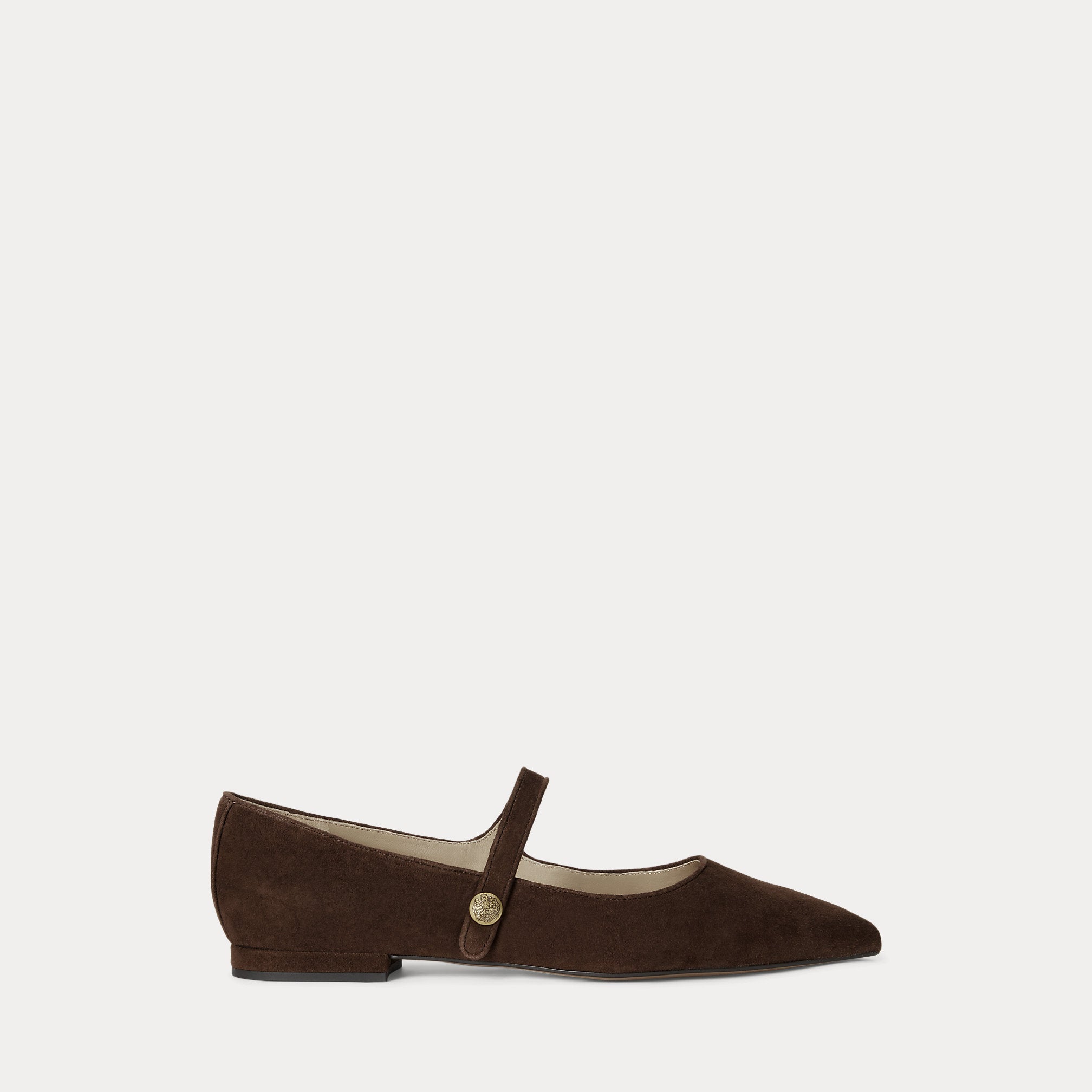 Ralph Lauren Londyn Suede Mary Jane Dark Hickory