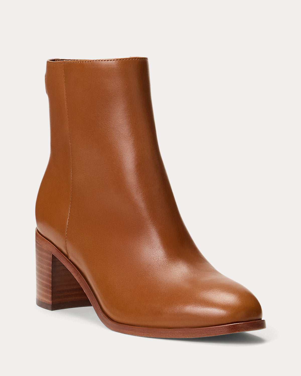Ralph Lauren Cassie Calfskin Bootie Lauren Tan
