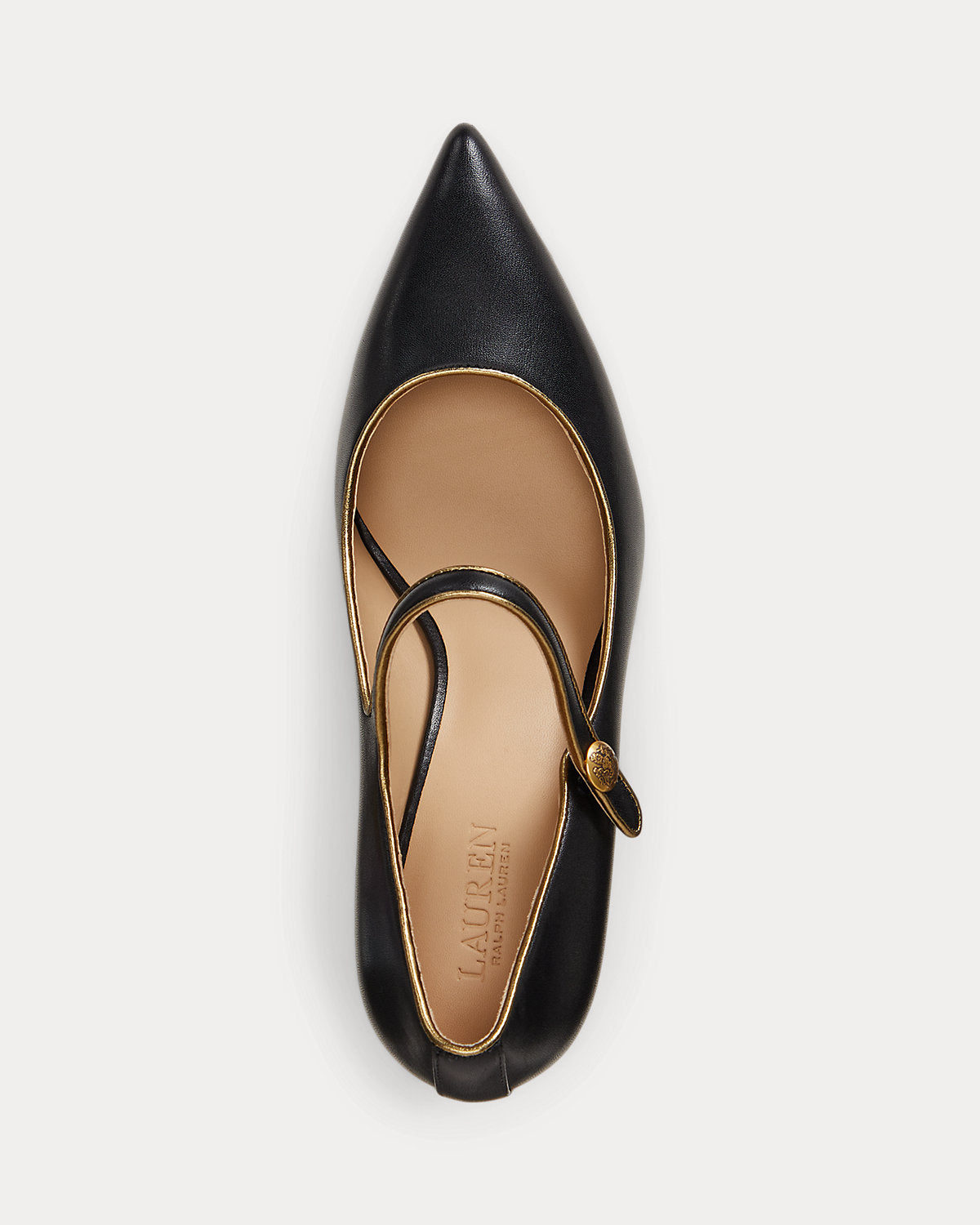 Ralph Lauren Lanette Metallictrim Mary Jane Pump Black