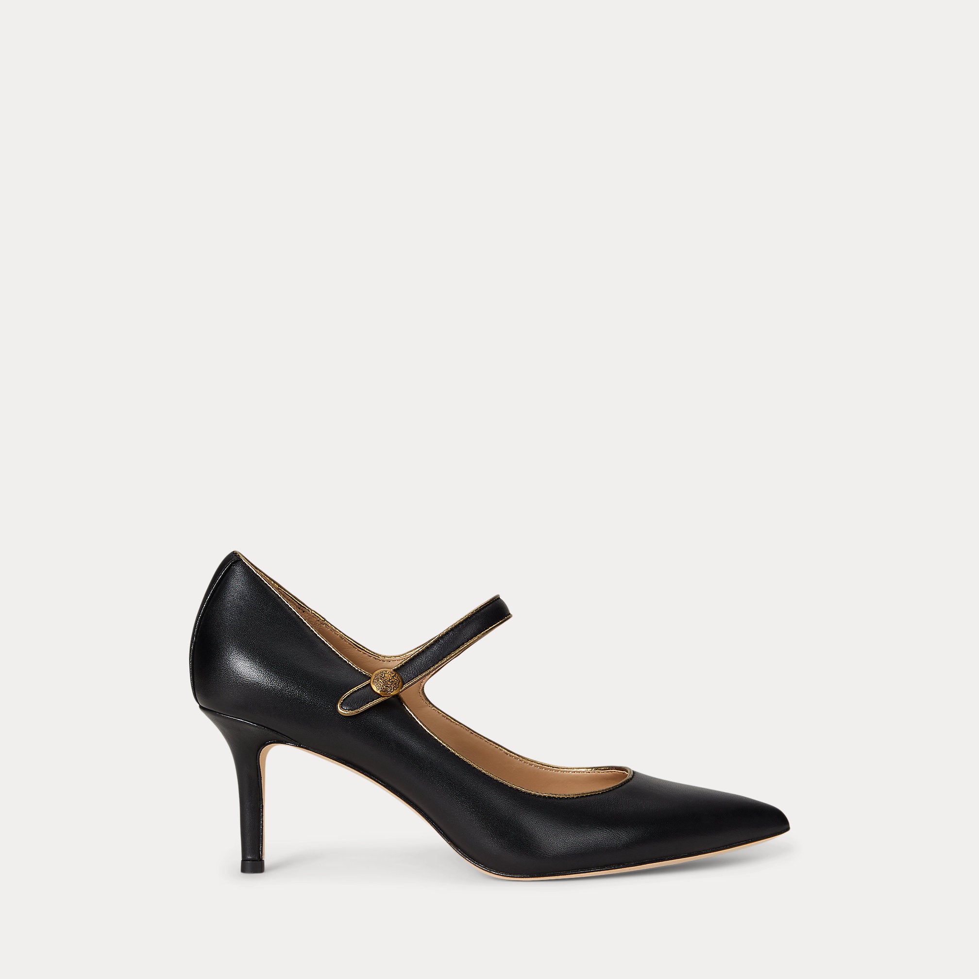 Ralph Lauren Lanette Metallictrim Mary Jane Pump Black