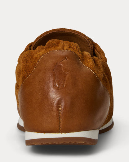 Ralph Lauren The Leathersuede Pony Ballerina Sneaker Rum