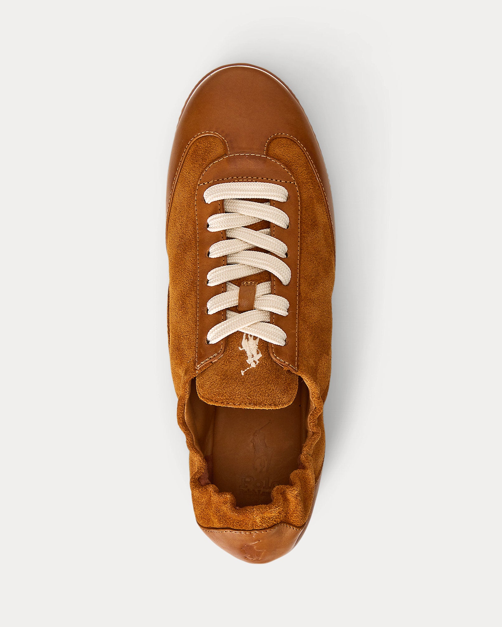 Ralph Lauren The Leathersuede Pony Ballerina Sneaker Rum