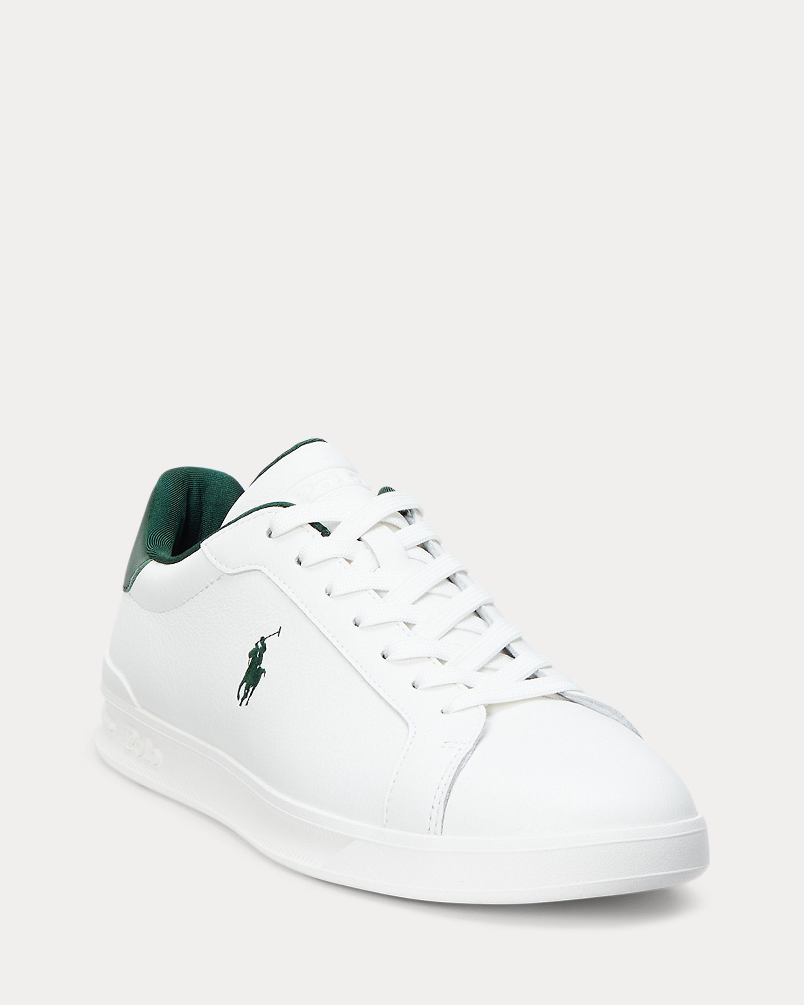 Ralph Lauren Heritage Court Ii Leather Sneaker Deckwash White