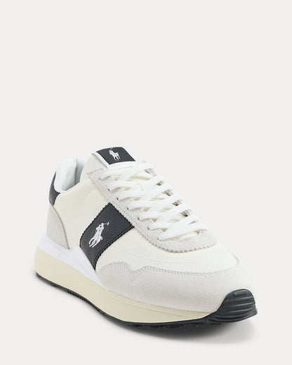 Ralph Lauren Train 89 Suede Oxford Sneaker Tonal Bianco