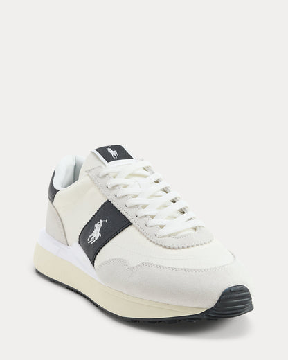 Ralph Lauren Train 89 Suede Oxford Sneaker Tonal Bianco