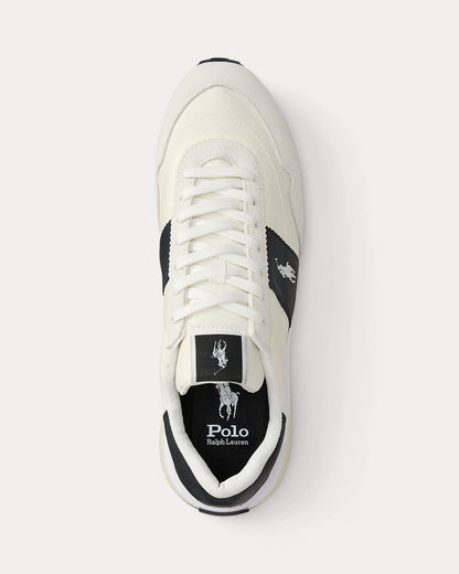 Ralph Lauren Train 89 Suede Oxford Sneaker Tonal Bianco