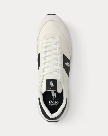 Ralph Lauren Train 89 Suede Oxford Sneaker Tonal Bianco