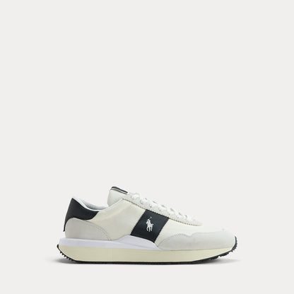 Ralph Lauren Train 89 Suede Oxford Sneaker Tonal Bianco