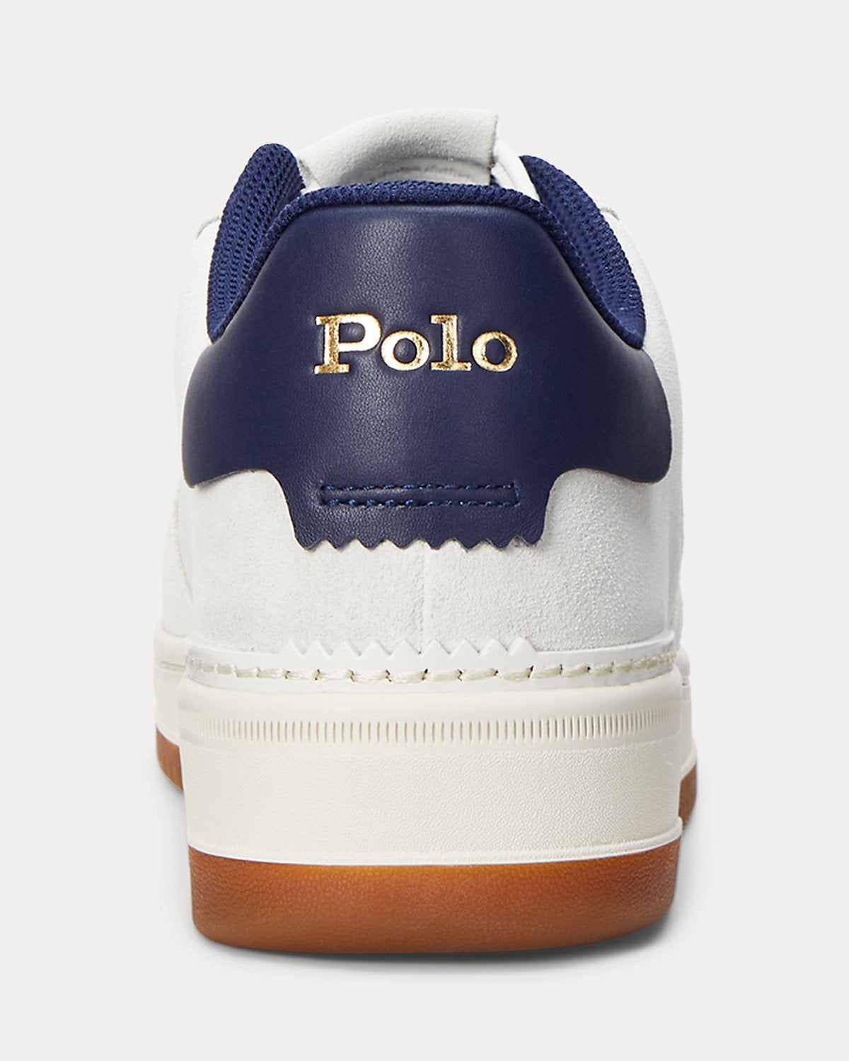 Ralph Lauren Masters Court Suedepaneled Sneaker Deckwash White