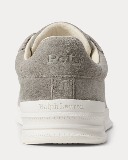 Ralph Lauren Heritage Court Ii Suede Sneaker Earth Grey