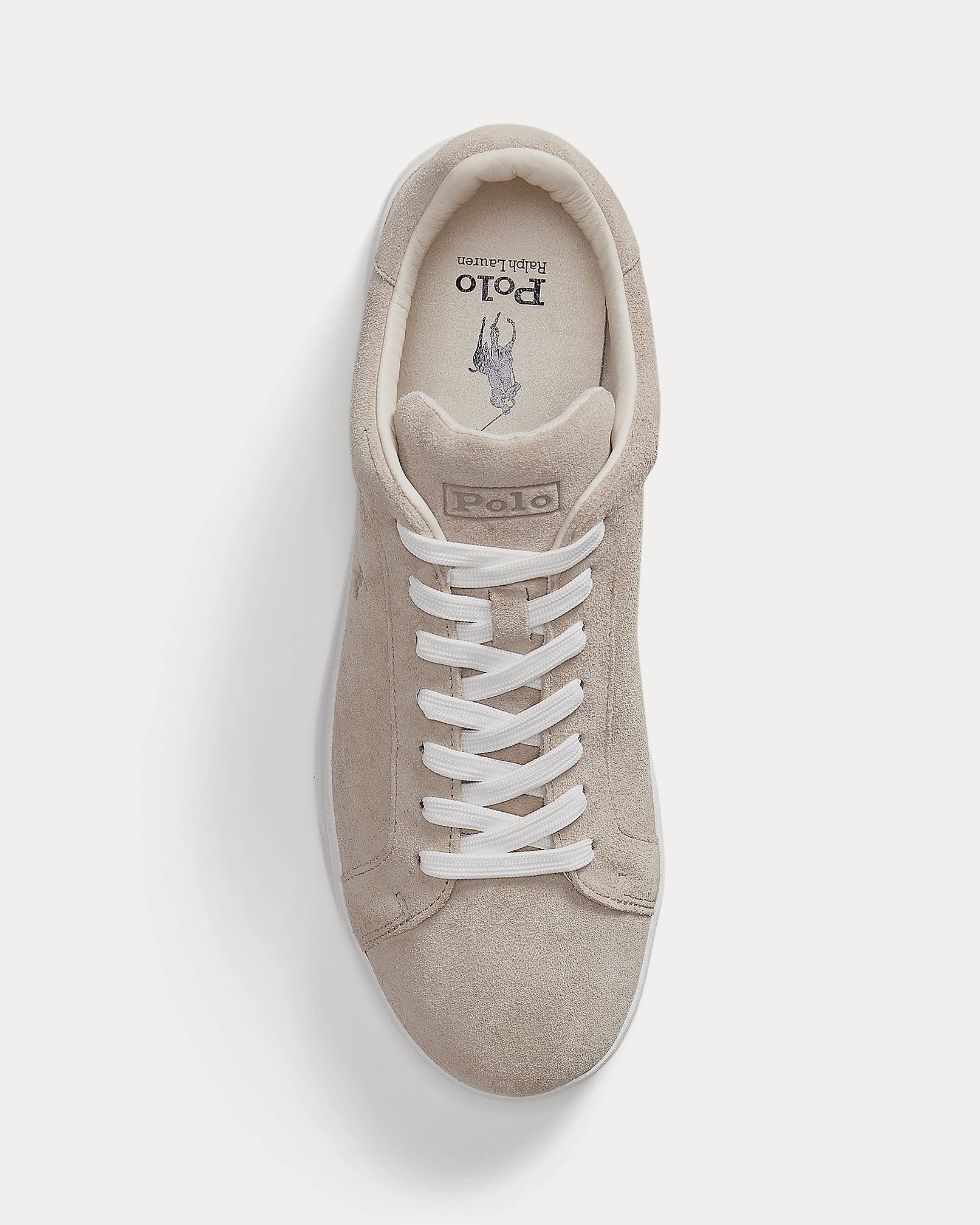 Ralph Lauren Heritage Court Ii Suede Sneaker Milkshake