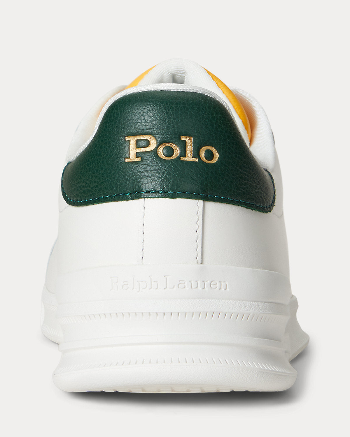 Ralph Lauren Heritage Court Ii Nappa Leather Sneaker Off White