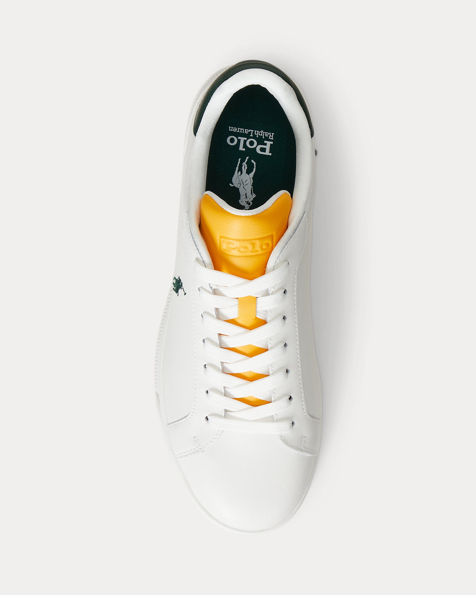 Ralph Lauren Heritage Court Ii Nappa Leather Sneaker Off White