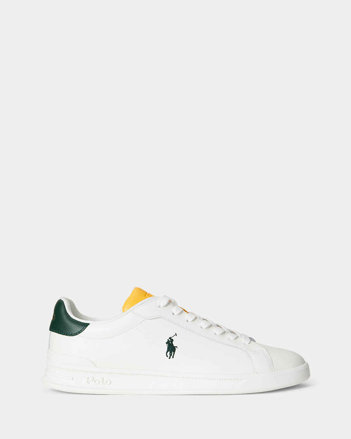 Ralph Lauren Heritage Court Ii Nappa Leather Sneaker Off White