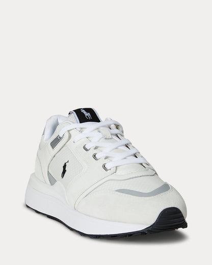 Ralph Lauren Train 89 V2 Suedepaneled Sneaker Bianco