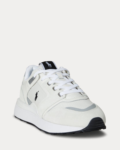 Ralph Lauren Train 89 V2 Suedepaneled Sneaker Bianco