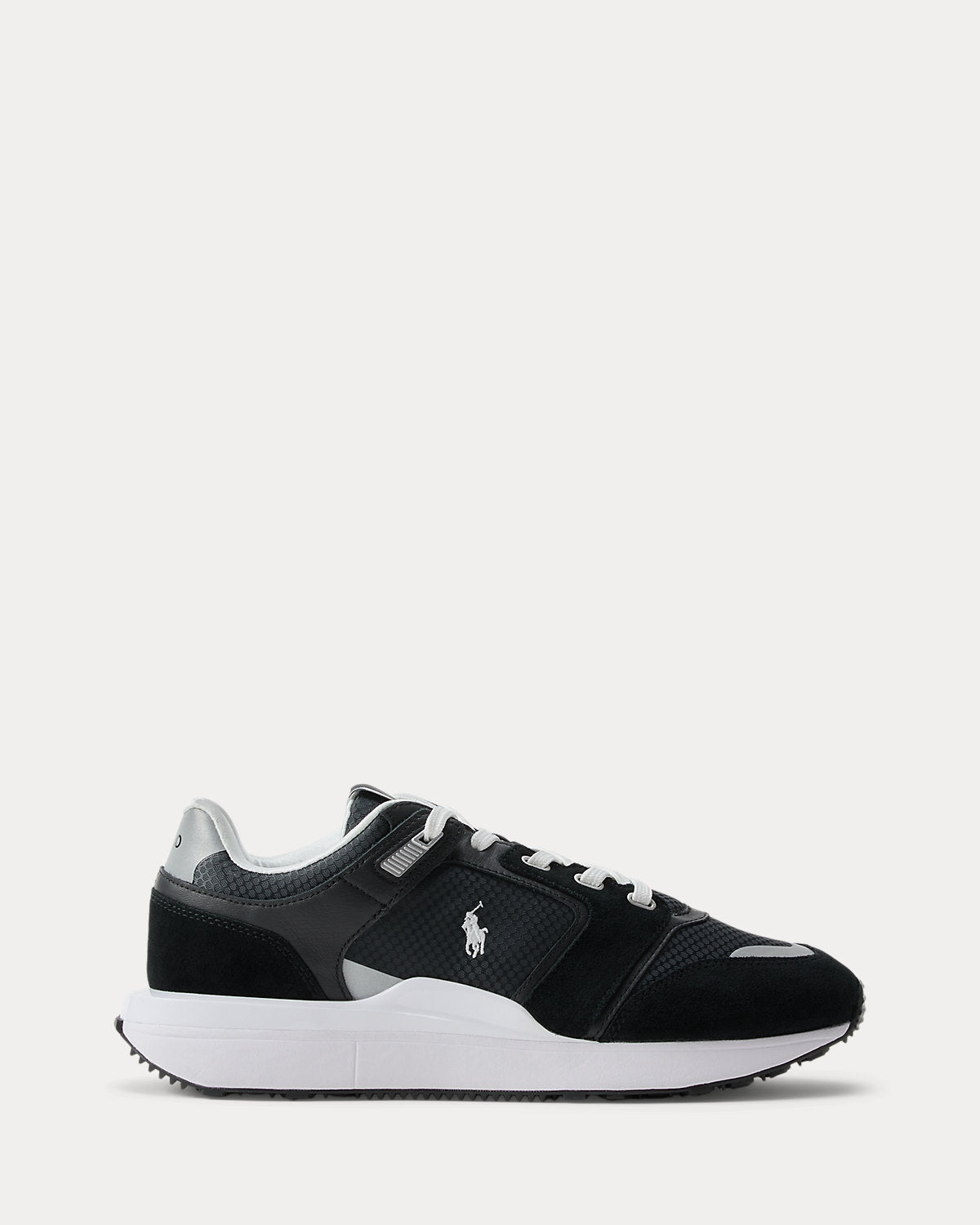 Ralph Lauren Train 89 V2 Suedepaneled Sneaker Black