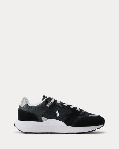 Ralph Lauren Train 89 V2 Suedepaneled Sneaker Black