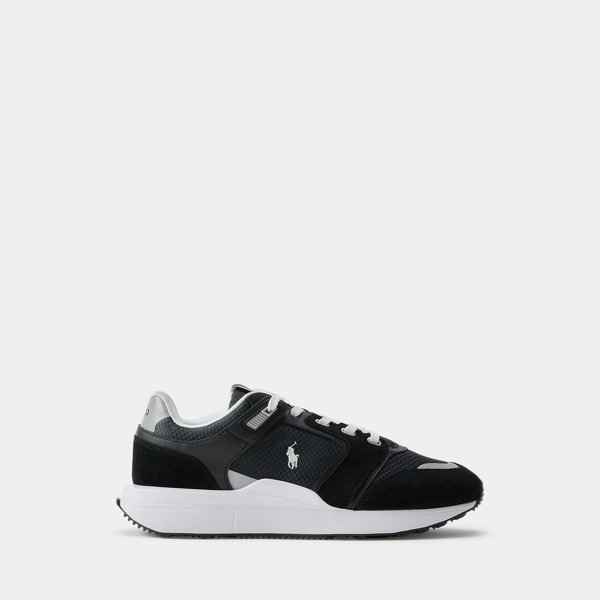 Ralph Lauren Train 89 V2 Suedepaneled Sneaker Black