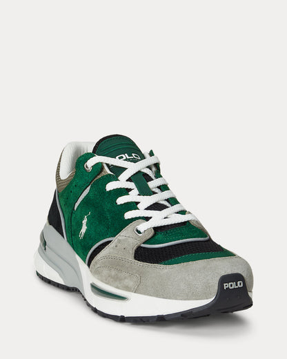 Ralph Lauren Trackster 250 Suede Mesh Sneaker Forest