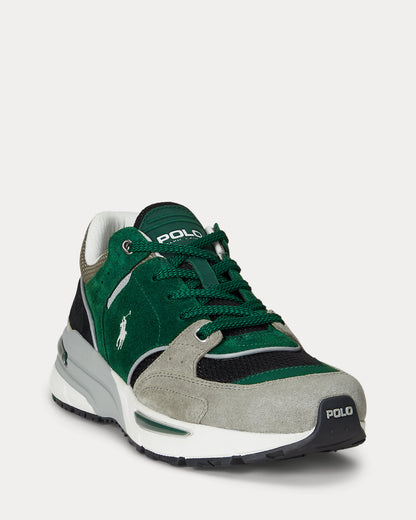 Ralph Lauren Trackster 250 Suede Mesh Sneaker Forest
