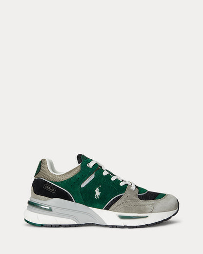 Ralph Lauren Trackster 250 Suede Mesh Sneaker Forest