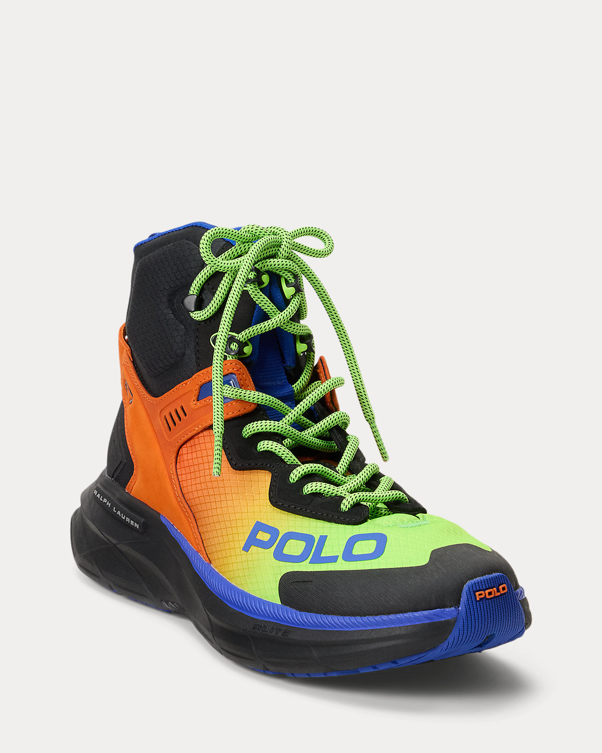 Ralph Lauren Court Blade Mid Hightop Sneaker Fluorescent