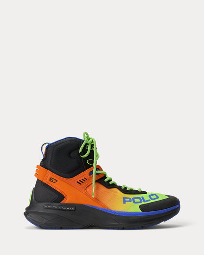 Ralph Lauren Court Blade Mid Hightop Sneaker Fluorescent