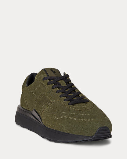 Ralph Lauren Train 89 Suede Sneaker Canopy Olive