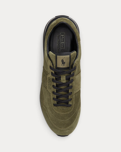 Ralph Lauren Train 89 Suede Sneaker Canopy Olive