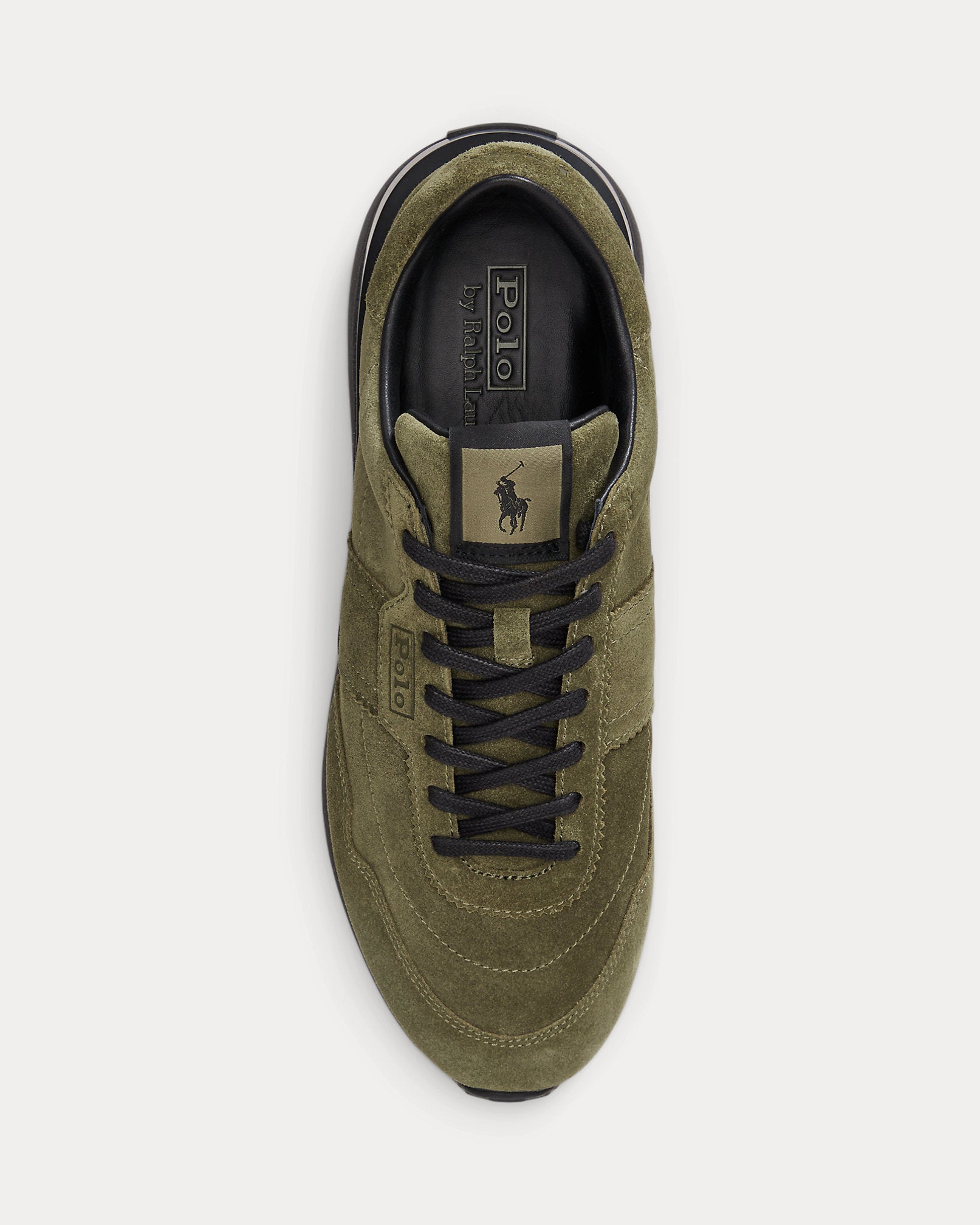 Ralph Lauren Train 89 Suede Sneaker Canopy Olive