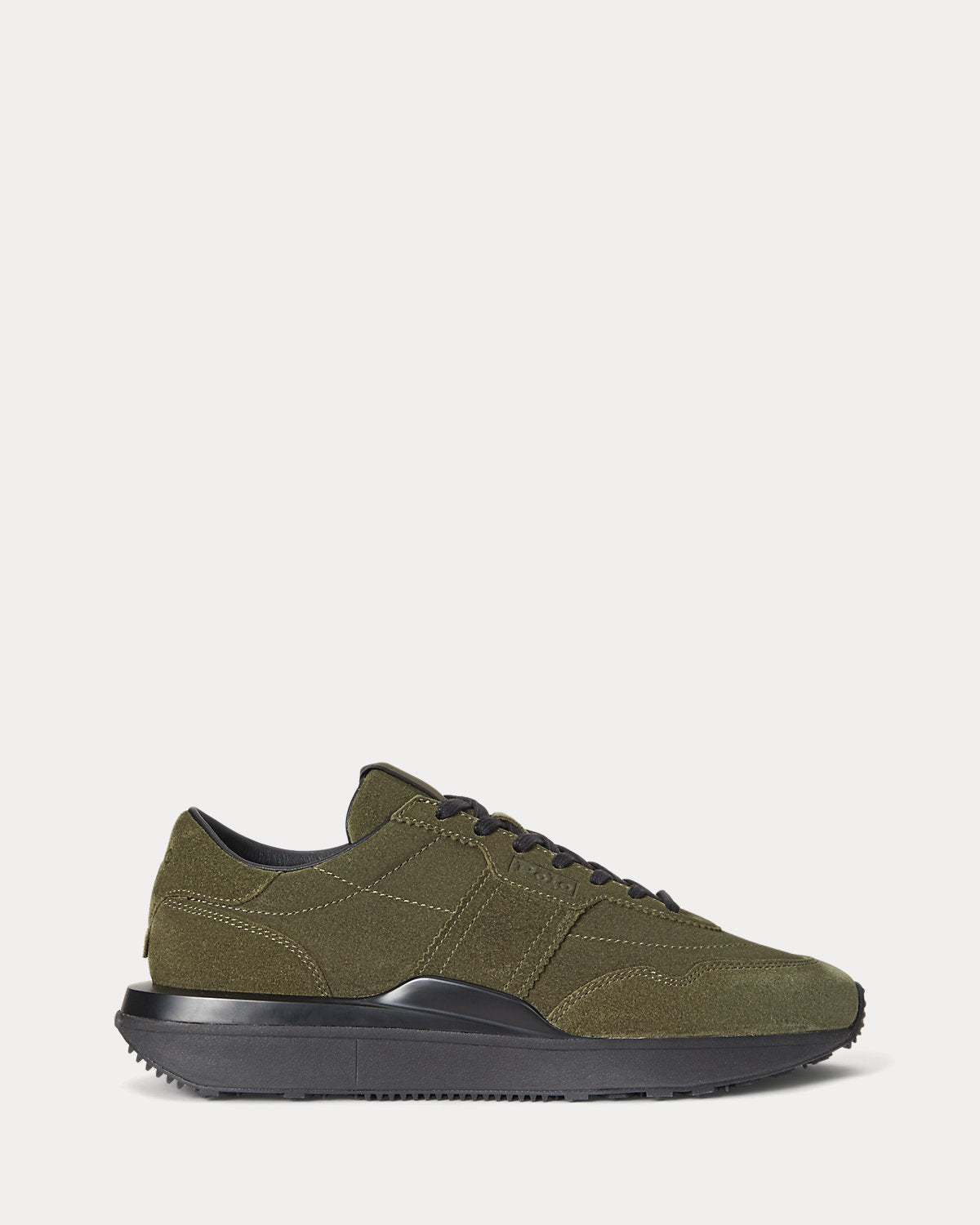 Ralph Lauren Train 89 Suede Sneaker Canopy Olive