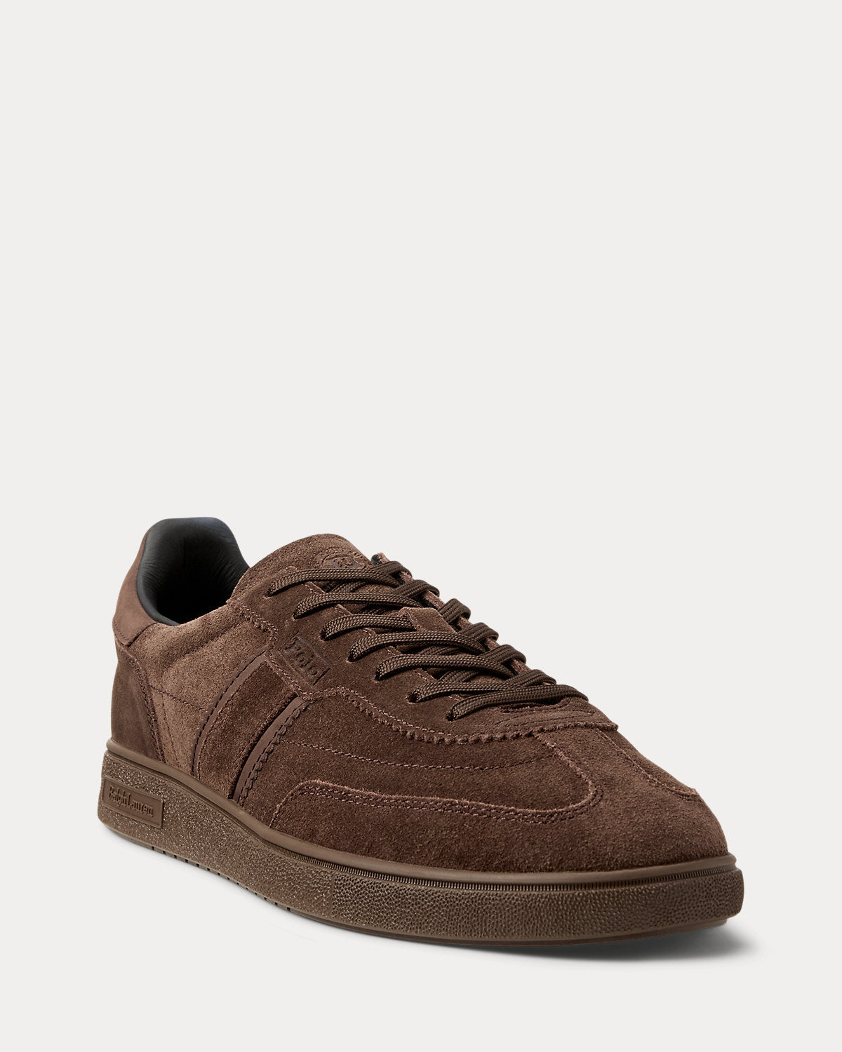 Ralph Lauren Bedford Suede Sneaker Dark Brown