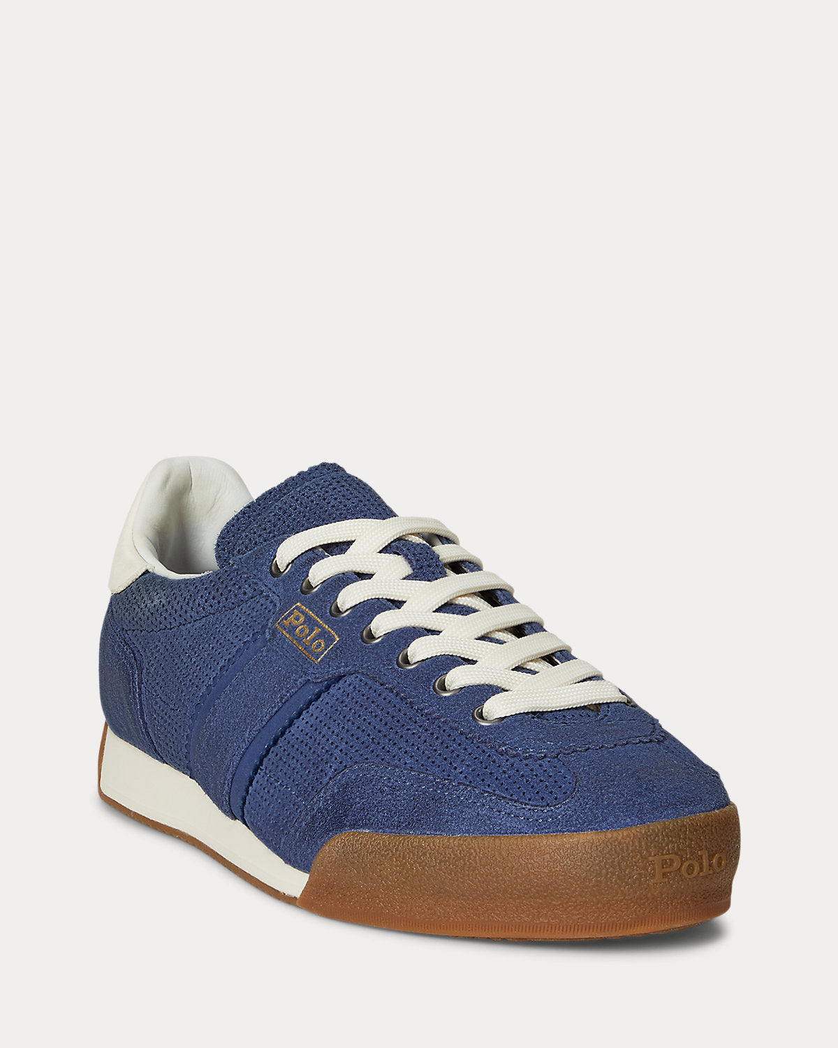 Ralph Lauren Hester Perforated Suede Sneaker Light Navy