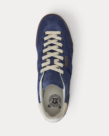 Ralph Lauren Hester Perforated Suede Sneaker Light Navy
