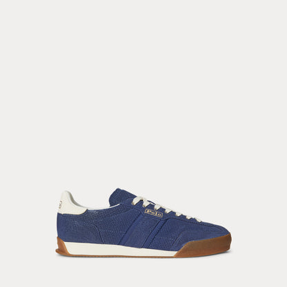 Ralph Lauren Hester Perforated Suede Sneaker Light Navy