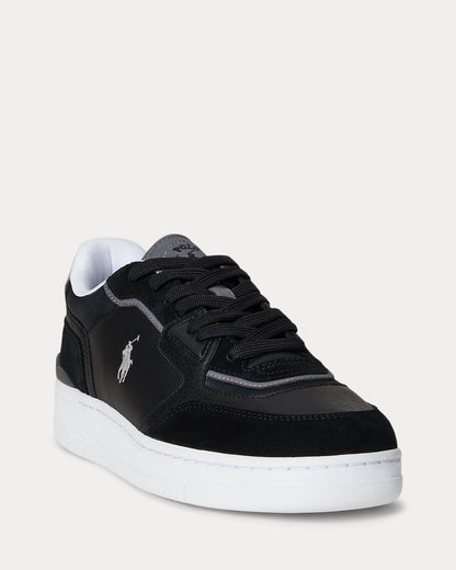 Ralph Lauren Open Masters Suedepaneled Sneaker Black