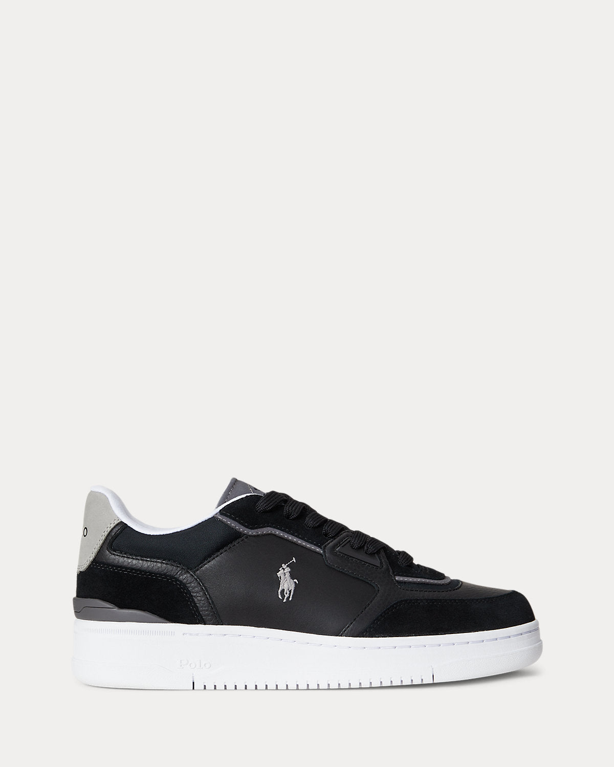 Ralph Lauren Open Masters Suedepaneled Sneaker Black