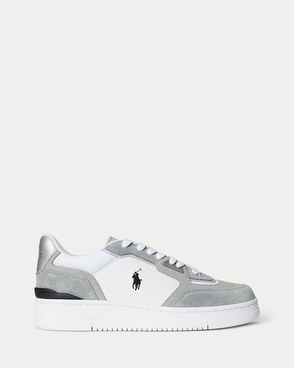 Ralph Lauren Open Masters Suedepaneled Sneaker Tonal Grey