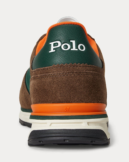 Ralph Lauren Varick Suede Oxford Sneaker Chocolate Brown