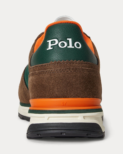 Ralph Lauren Varick Suede Oxford Sneaker Chocolate Brown