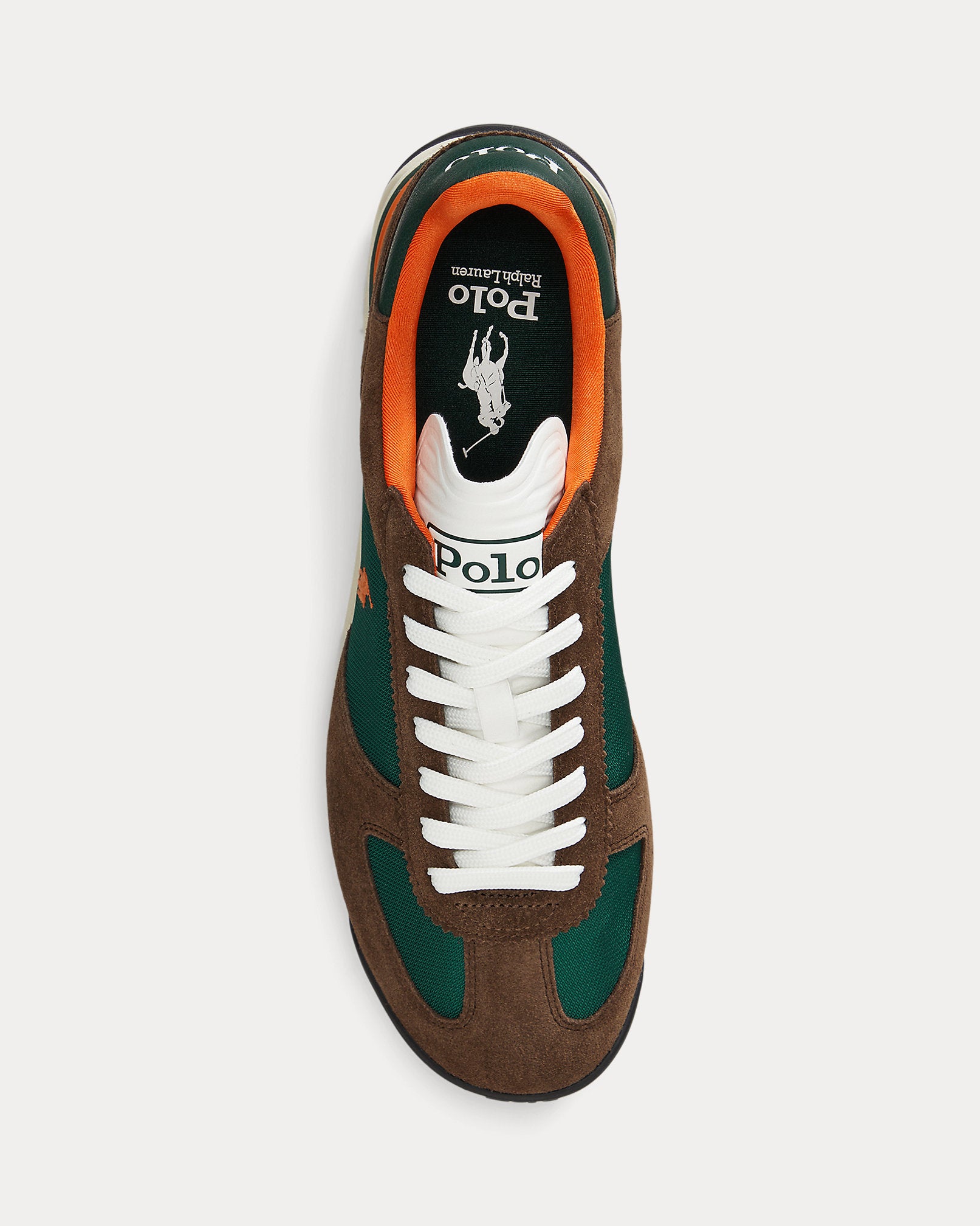 Ralph Lauren Varick Suede Oxford Sneaker Chocolate Brown
