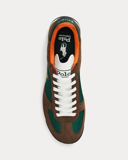 Ralph Lauren Varick Suede Oxford Sneaker Chocolate Brown