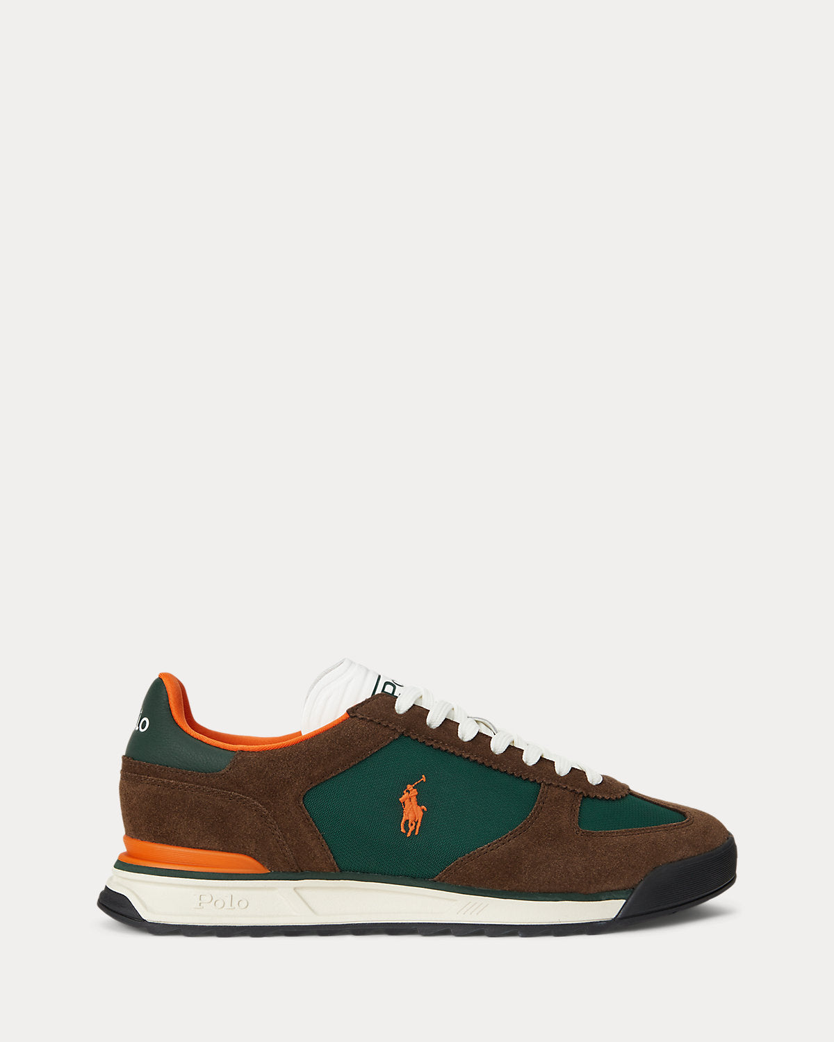 Ralph Lauren Varick Suede Oxford Sneaker Chocolate Brown