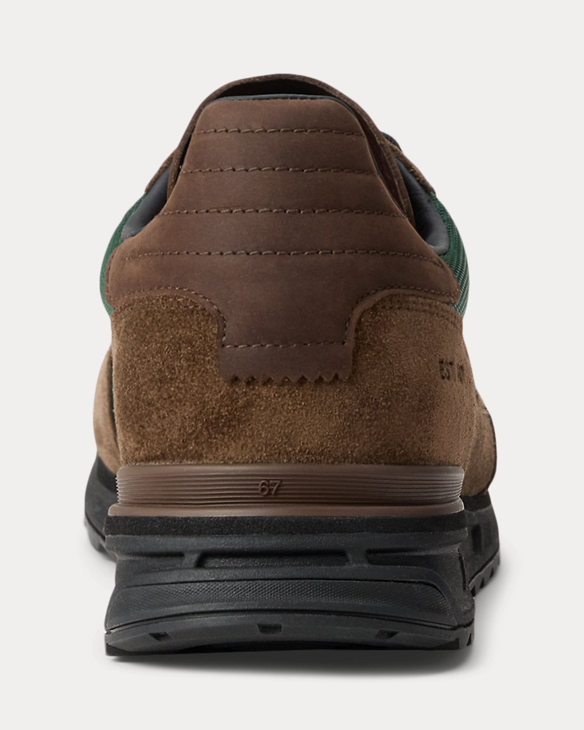 Ralph Lauren Varick Suedepaneled Sneaker Chocolate Brown