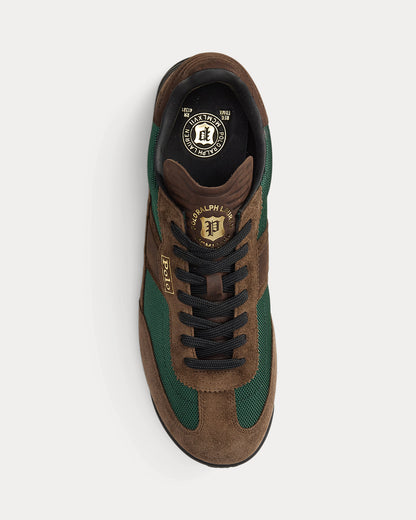 Ralph Lauren Varick Suedepaneled Sneaker Chocolate Brown
